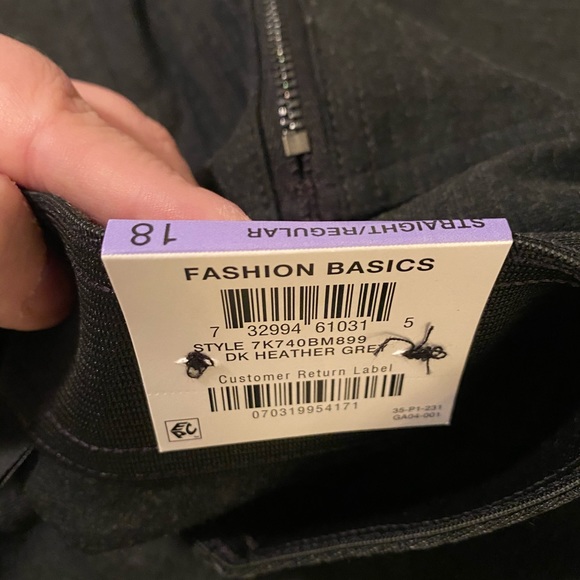 INC International Concepts GREY GRAY 18 pants NEW - Picture 3 of 7